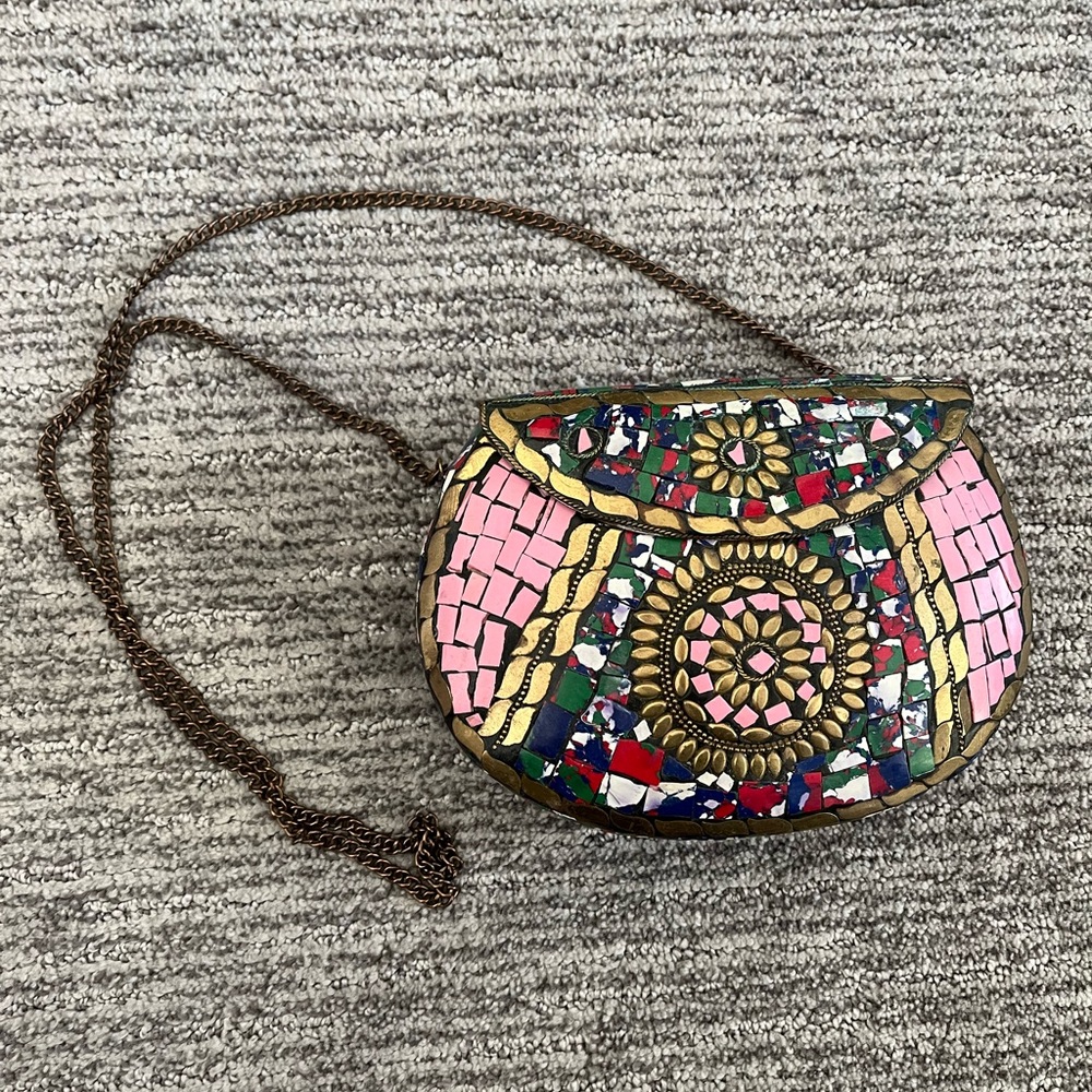 Eclectic mosaic purse